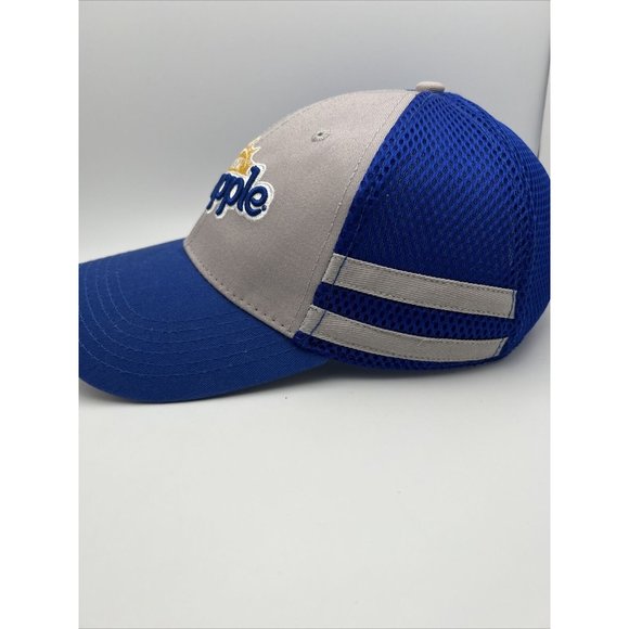 Vintage Snapple Hat Cap Blue Side Stripes Strap Back Soda Pop Trucker GR12 - Picture 6 of 8